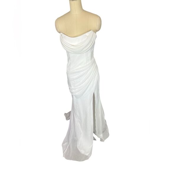 Katie‎ May Athens bridal formal gown illusion back size small - Picture 6 of 14